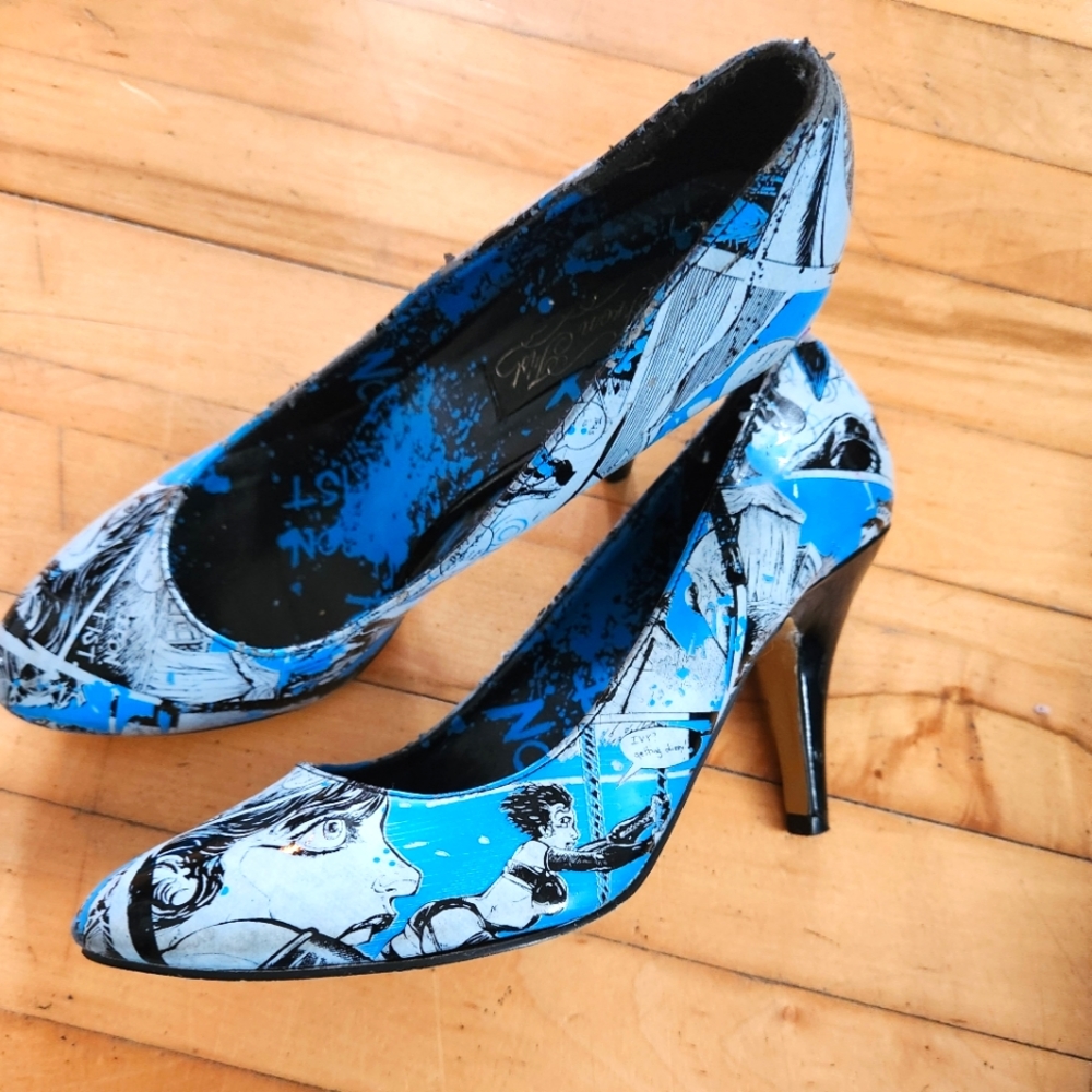 Iron fist Comic Heels, size 7